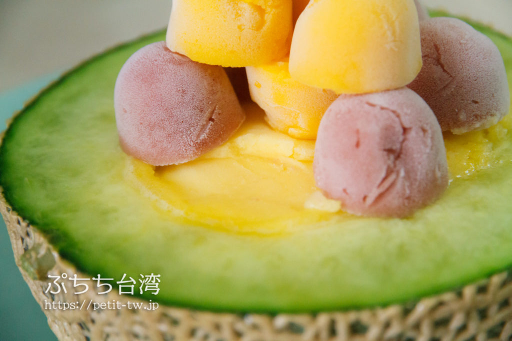 泰成水果氷店の哈蜜瓜瓜冰（メロン）