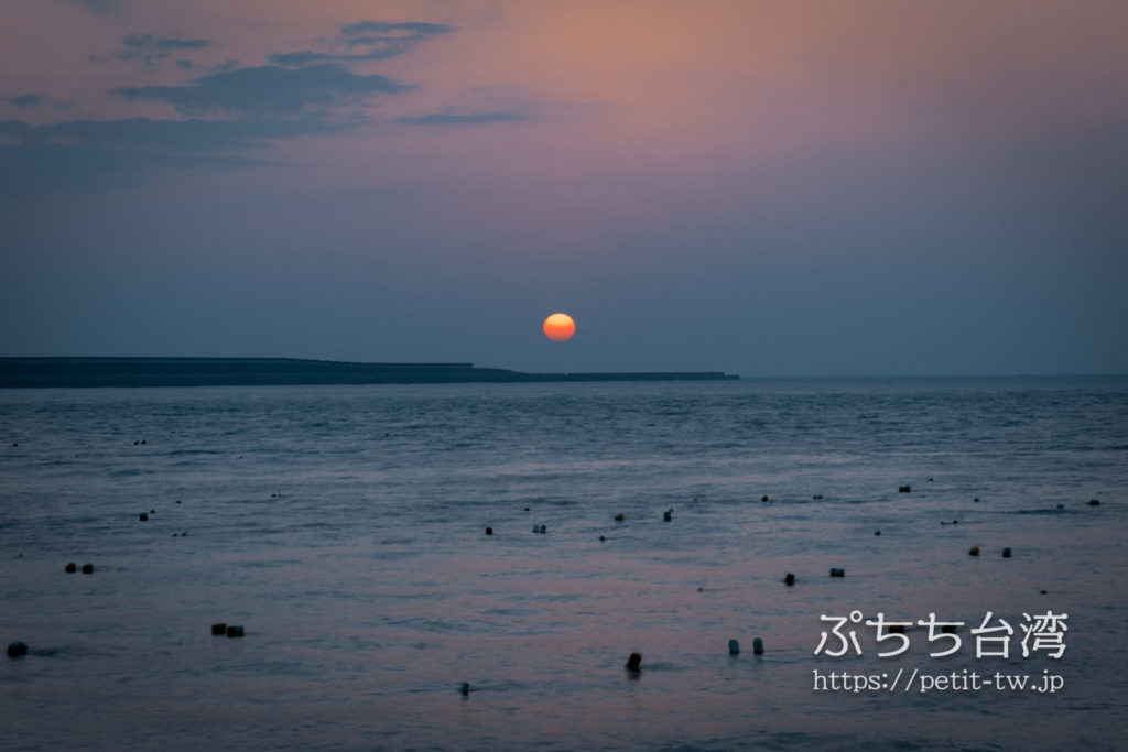 台湾の淡水の夕日